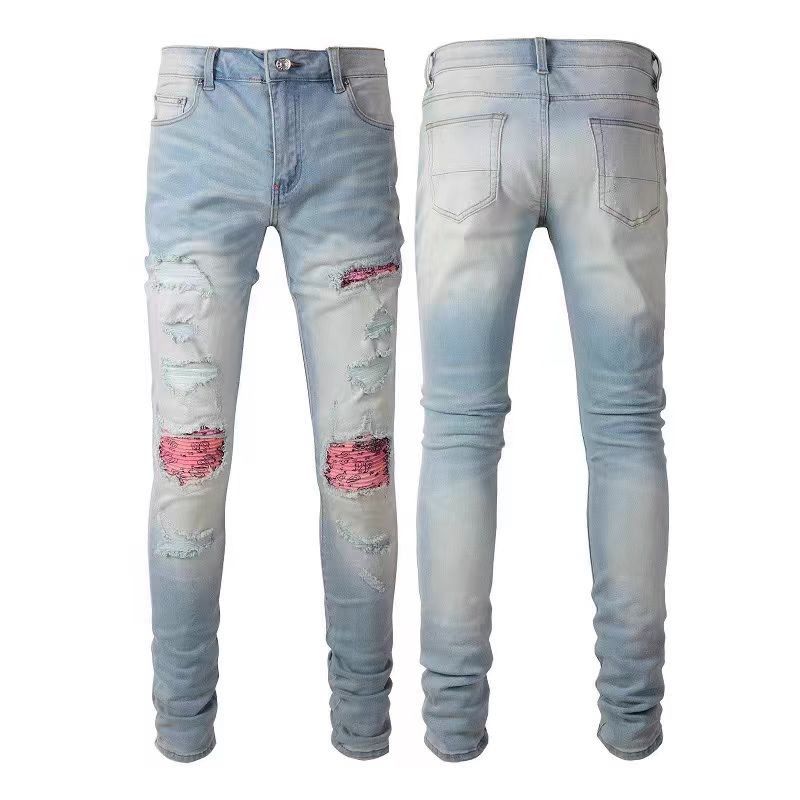 Japanese Brand × Jean High street ripped coloured patch distressed washed jeans Size US 32 / EU 48 - 4 Thumbnail