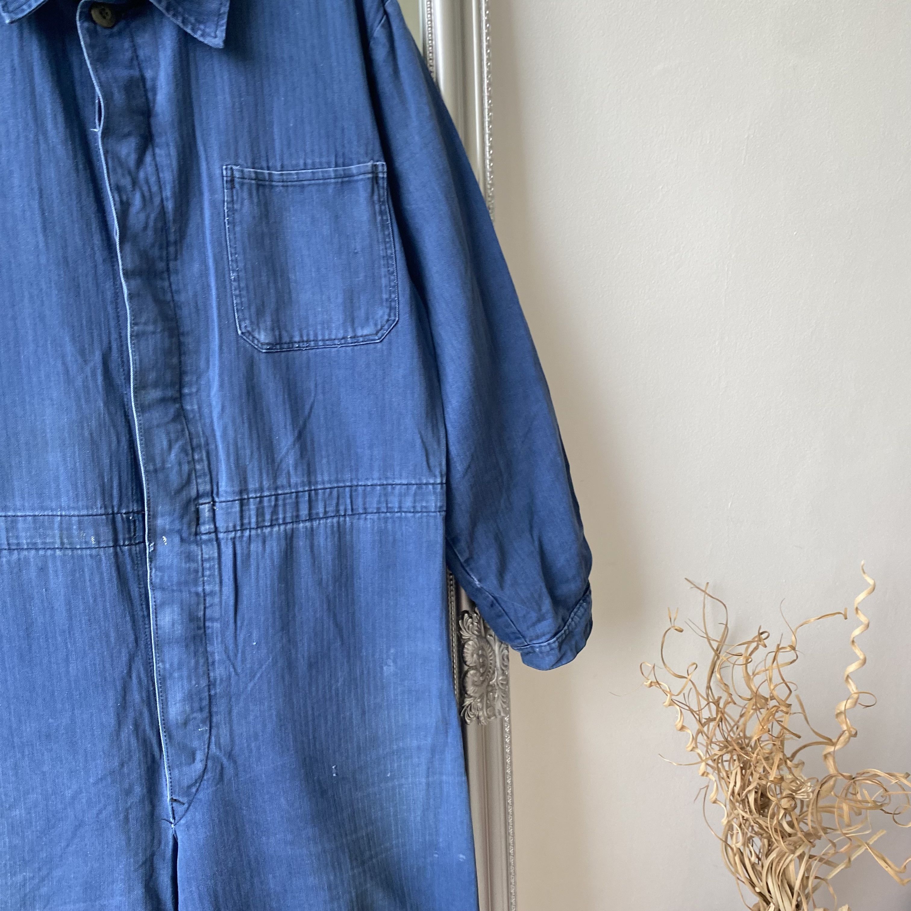 Le Laboureur ⚙️ Vintage 80s Faded Safor French Coverall Worker jumpsuit Size US 32 / EU 48 - 6 Thumbnail
