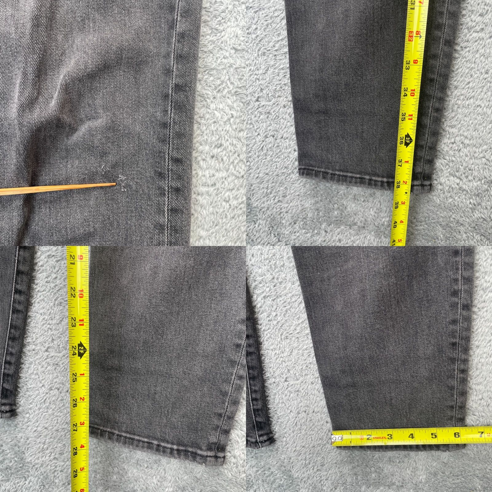 Madewell Madewell Jeans Womens 27 Tall Gray Straight Leg Classic Fit Denim Cotton Stretch Jeans 5-Pocket Design Button Zipper Logo Size 28" / US 6 / IT 42 - 8 Thumbnail