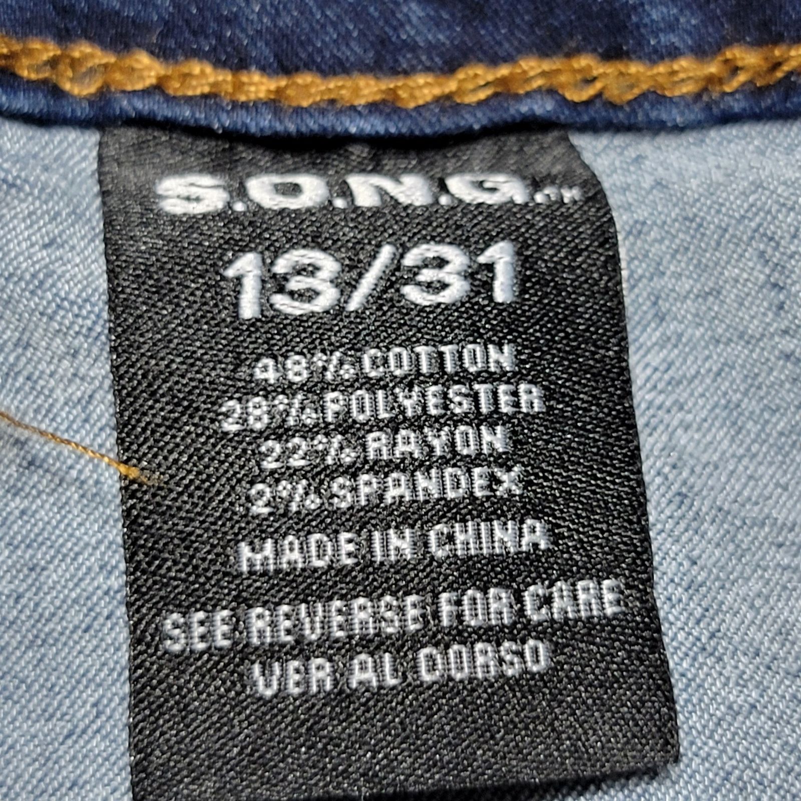 Other S.O.N.G. Fit n Flare Dark Blue Denim Jeans - Size 13/31 Size 30" / US 8 / IT 44 - 4 Thumbnail