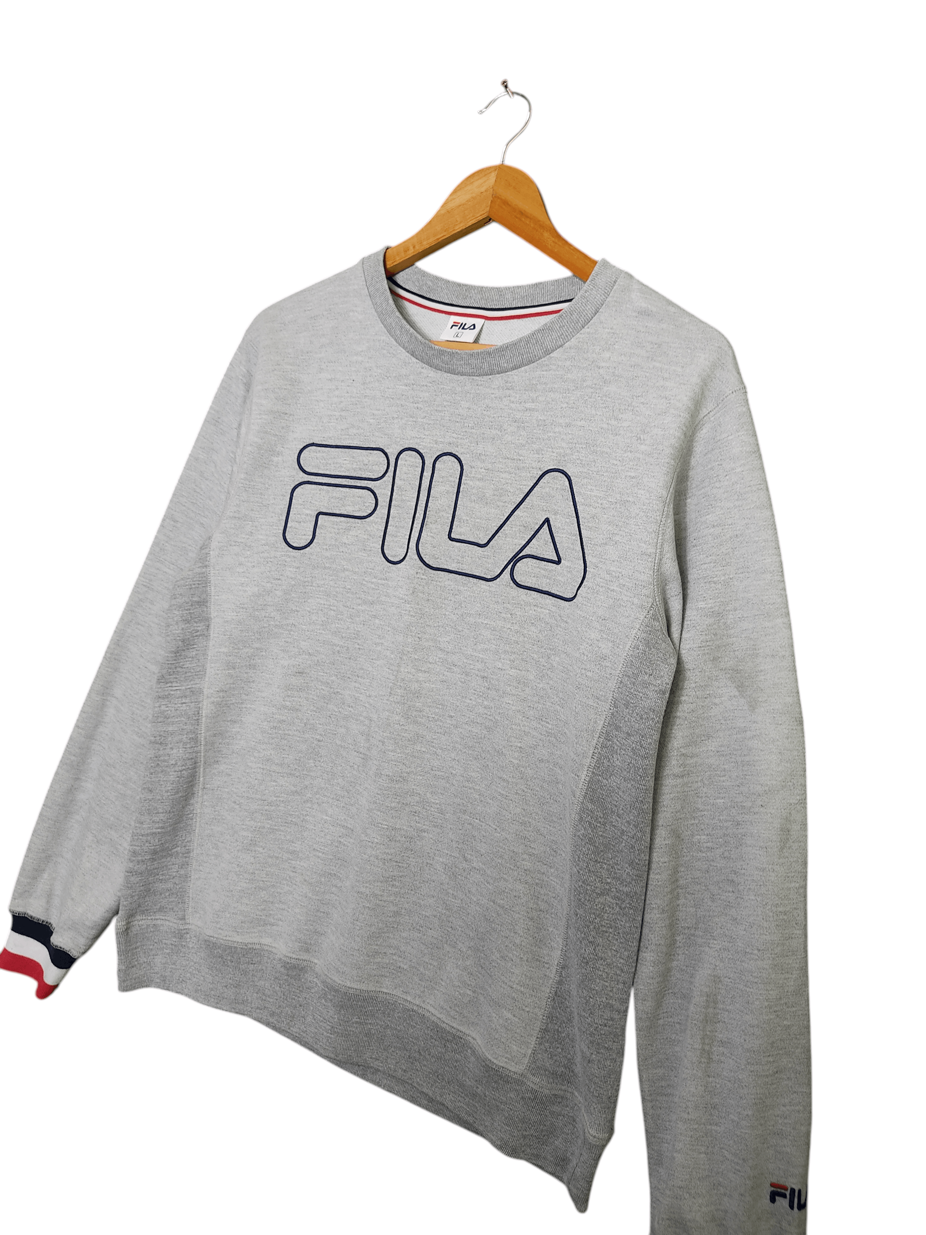 Fila Vintage Fila White Sweatshirt Size US L / EU 52-54 / 3 - 2 Thumbnail