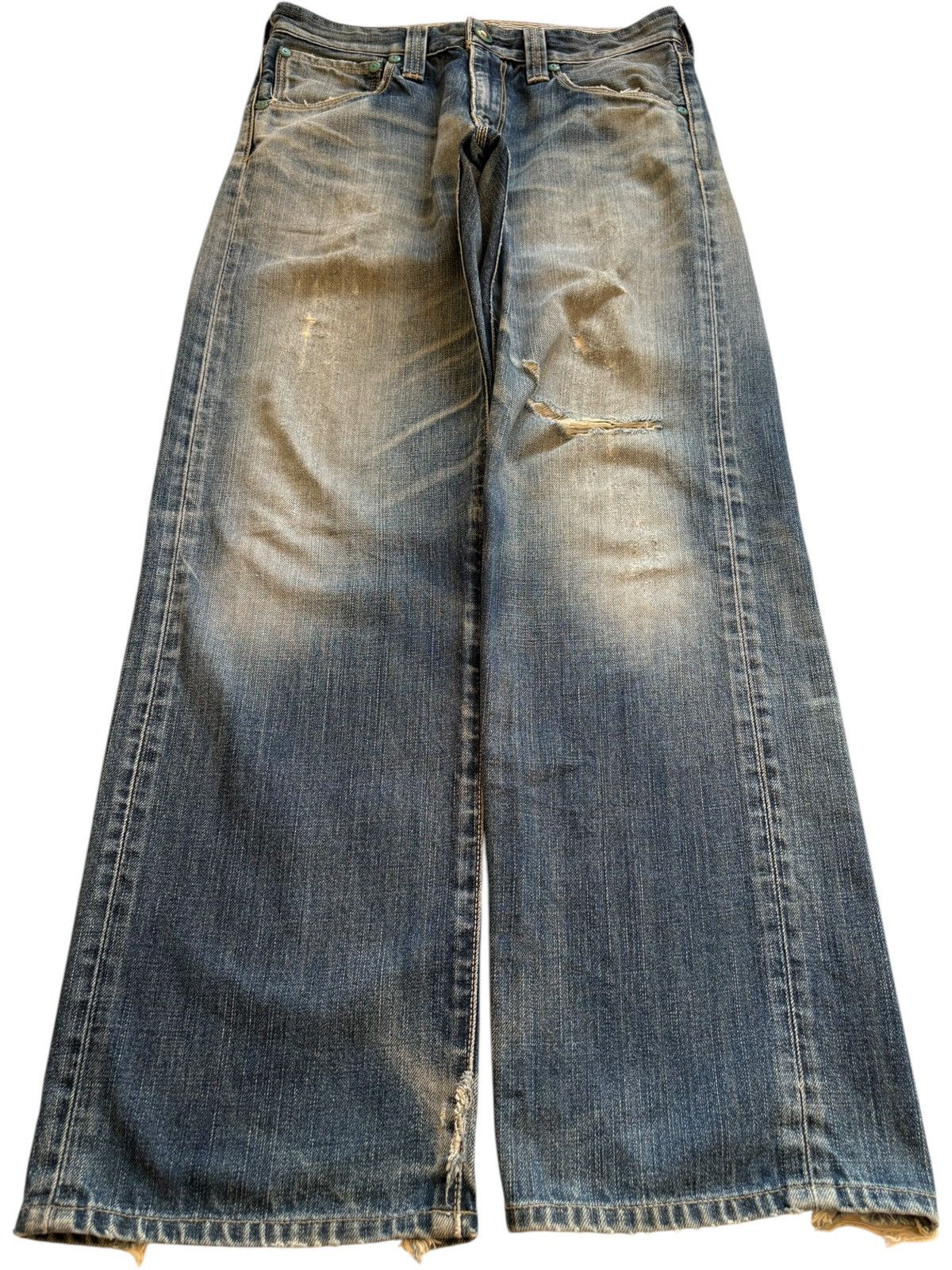 Levi's Vintage 90s Levis 503 Mud Wash Distressed Loose Baggy Jeans Size US 31 - 1 Thumbnail