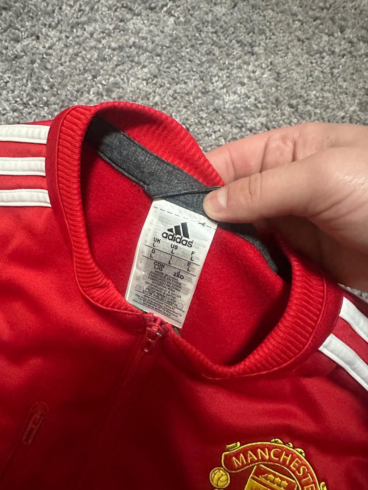 Adidas Manchester United Training Football Soccer Track Top Jacket Size US L / EU 52-54 / 3 - 5 Thumbnail