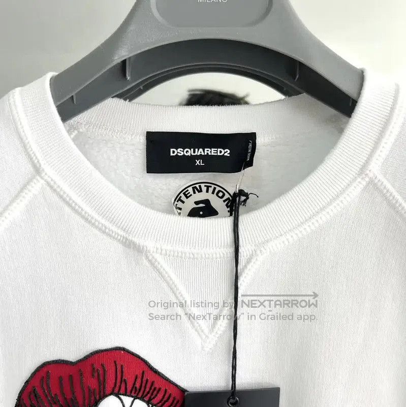 Dsquared2 DSQUARED2 White Cotton Graphic Sweatshirt for Men . Size US XL / EU 56 / 4 - 2 Thumbnail