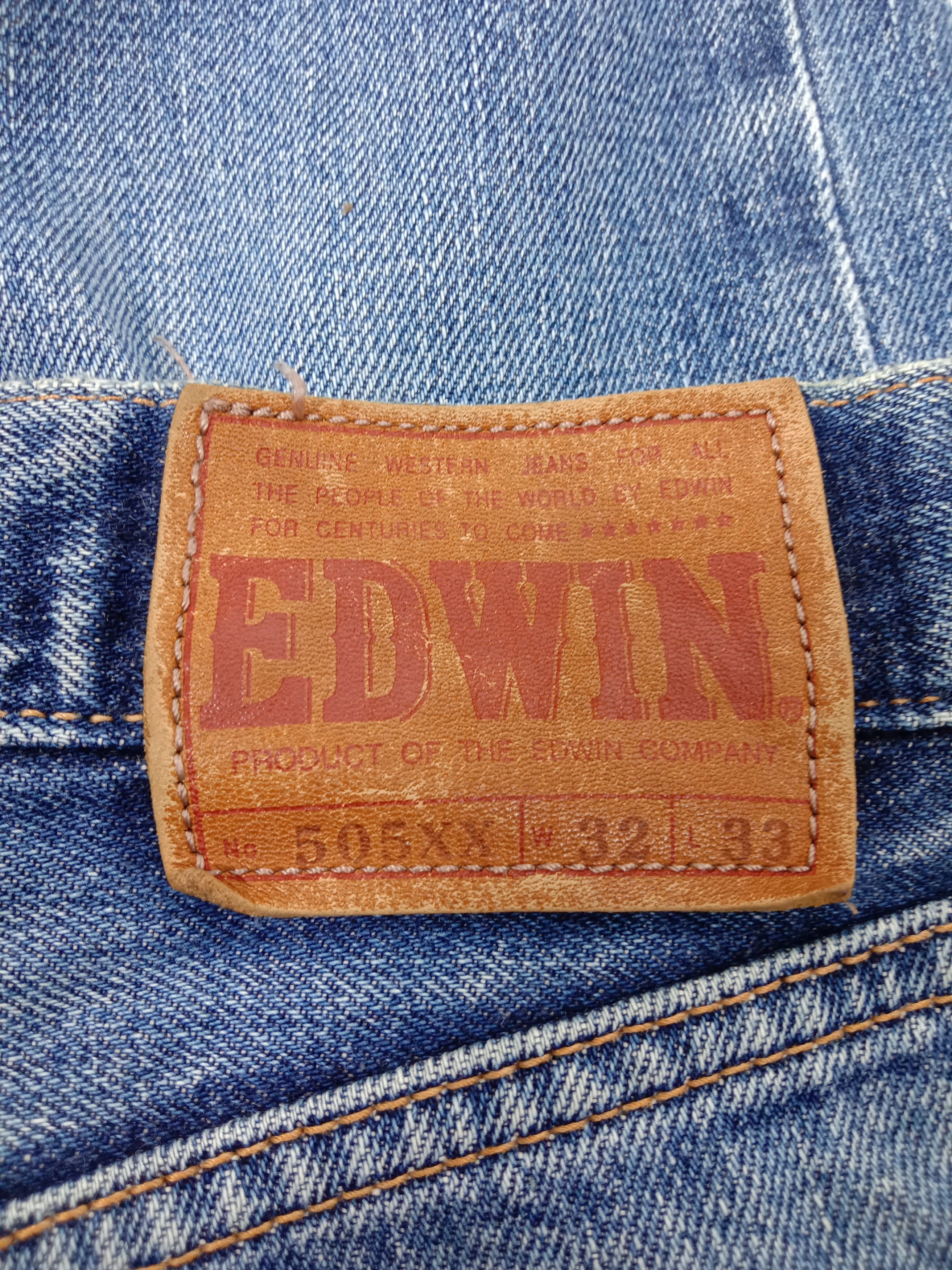 Edwin Vintage Edwin 505x Selvedge Orange Tab Distressed Jeans Size US 32 / EU 48 - 14 Thumbnail