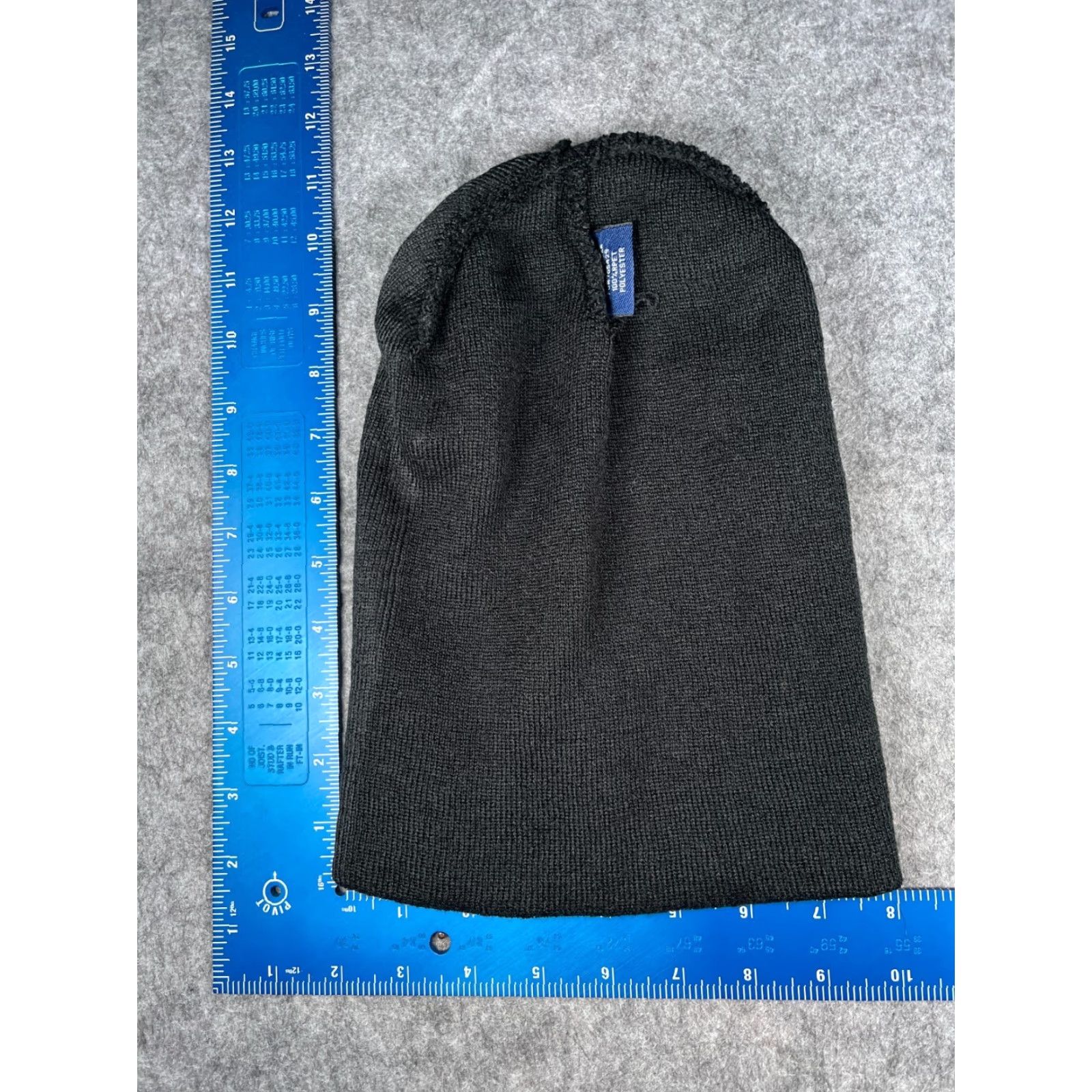 Vintage HitWear USA Black Beanie Knit Adult One Size - Hat/Cap, Embroidered Logo, 100% Polyester HitPromo, Unisex Adults, Fall/Winter, Ski Theme Size ONE SIZE - 6 Thumbnail