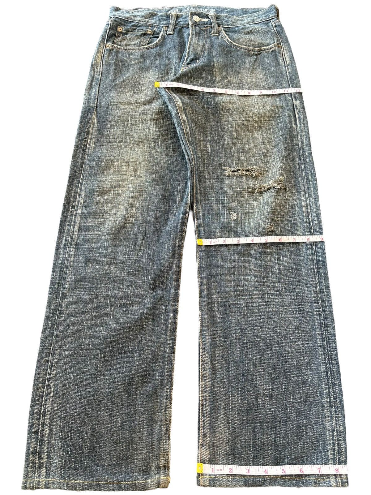 Edwin Vintage Edwin 504 Sulfur Mud Wash Distress Baggy Jeans Size US 31 - 8 Thumbnail