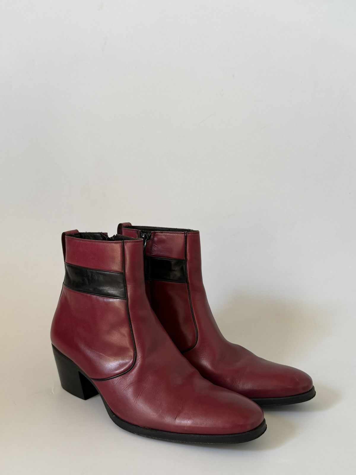Dior × Hedi Slimane Dior Homme AW06 Leather Cuban Heel Boots by