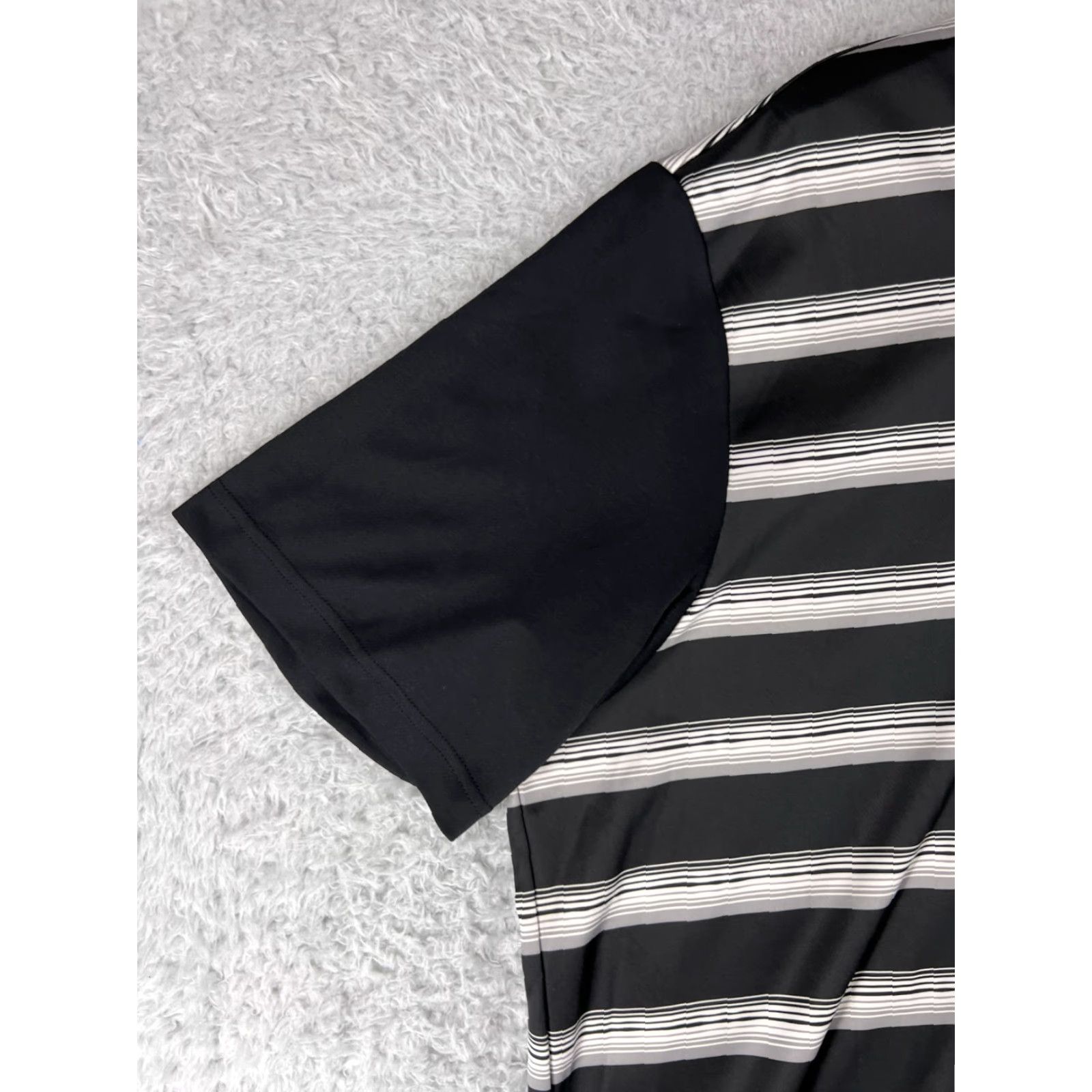 Adidas adidas Polo Shirt Mens XL Black White Striped Golf 100% Polyester Polo Shirt adidas Golf Polo Men Black White Striped 100% Polyester Size US XL / EU 56 / 4 - 3 Thumbnail