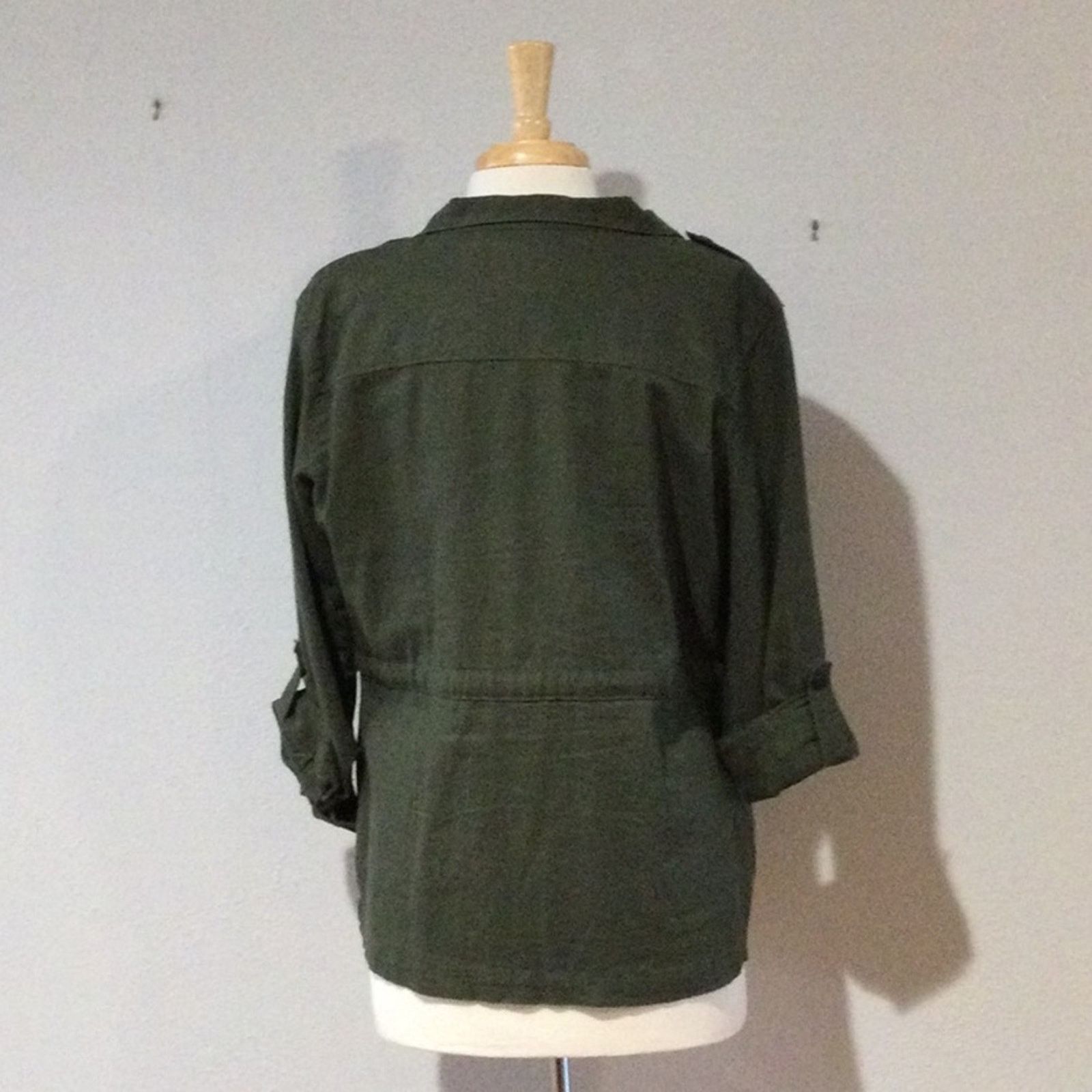Sanctuary Sanctuary Army Green Rolltab Sleeve Lightweight Jacket Sz M Size M / US 6-8 / IT 42-44 - 9 Thumbnail