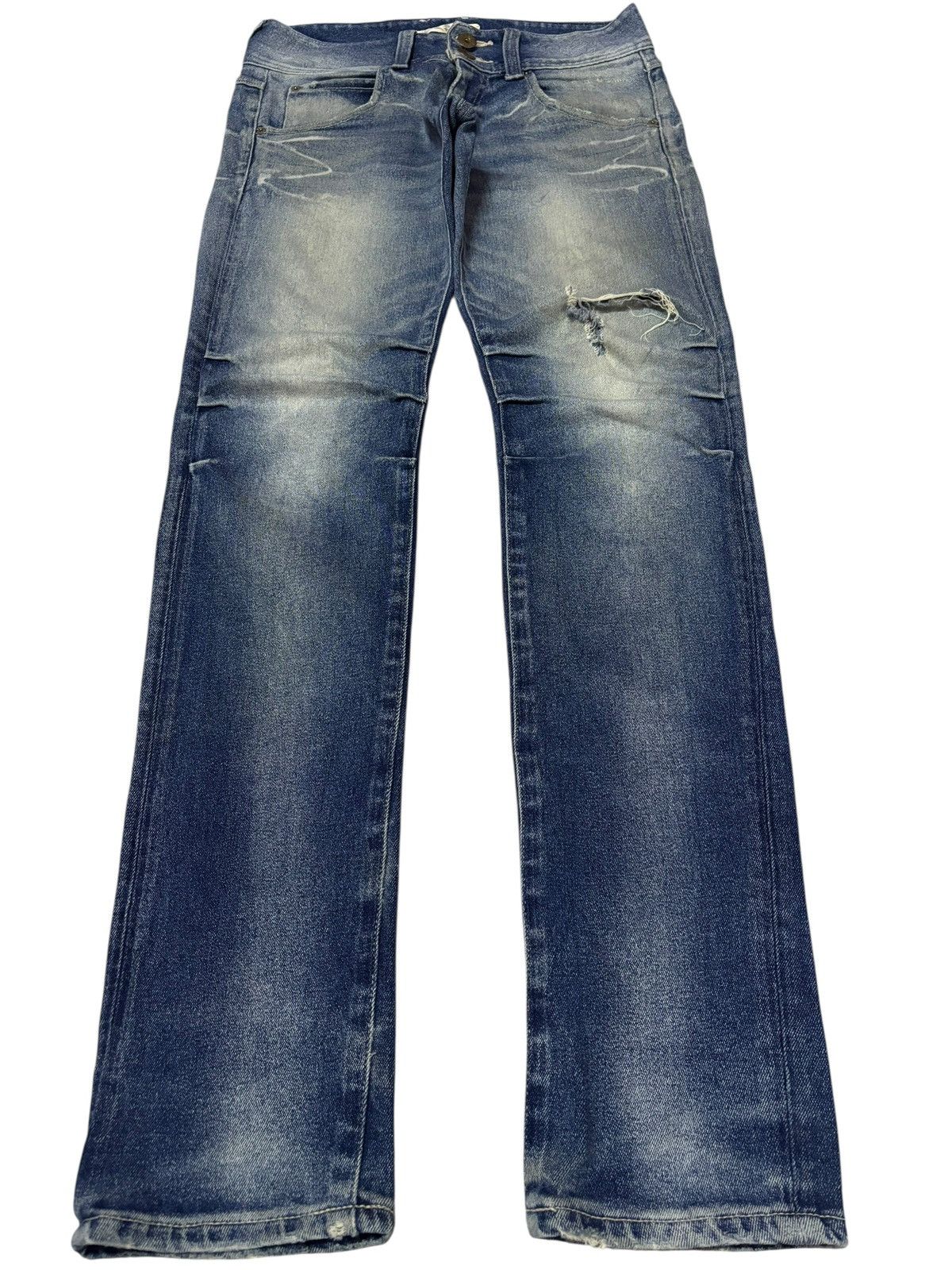 Japanese Brand Vtg Look Japan Distressed Jeans Size US 32 / EU 48 - 1 Thumbnail