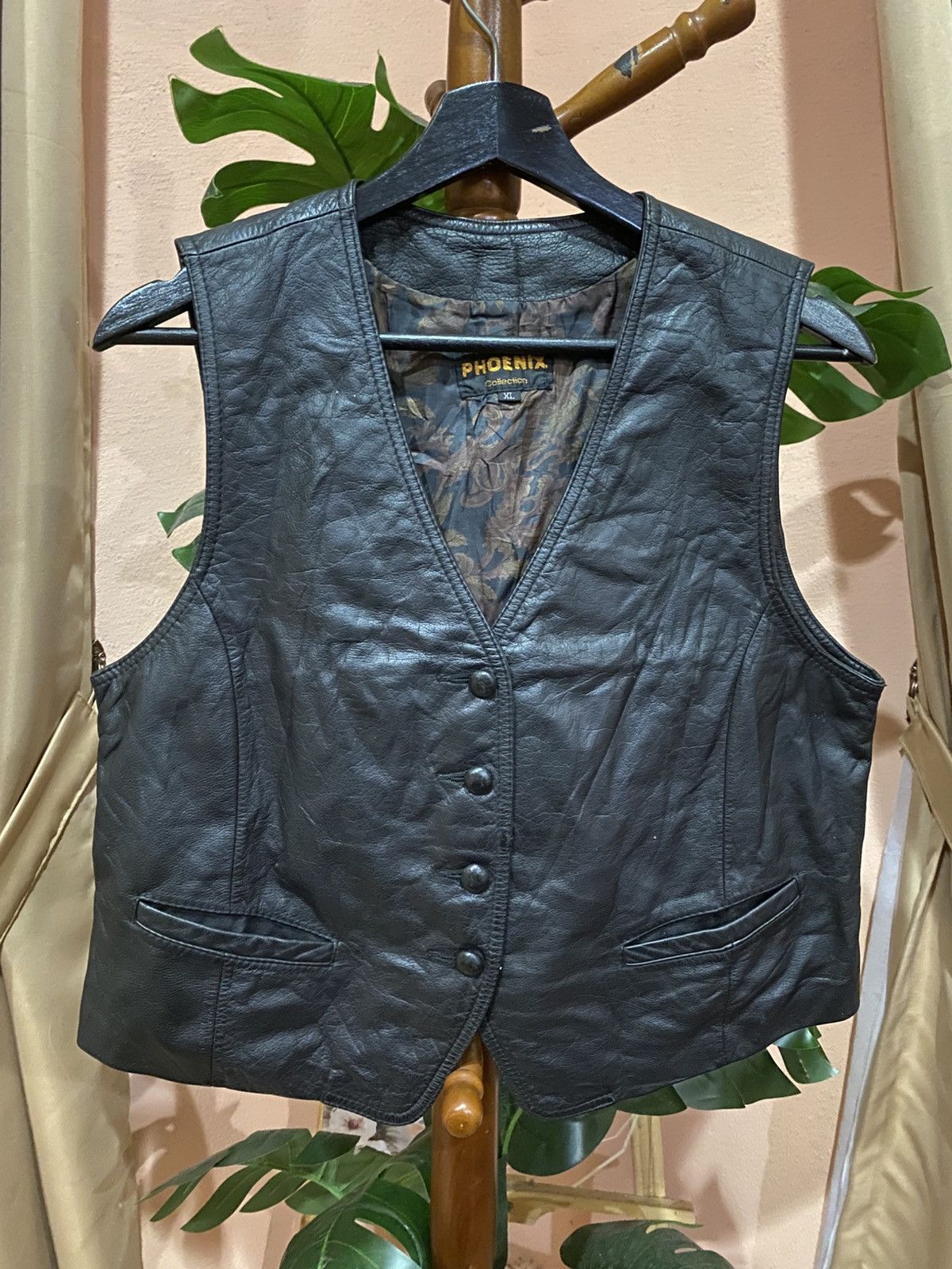 Phoenix Clothing Vintage PHOENIX Black Leather Western Biker Style Size L / US 10 / IT 46 - 1 Thumbnail