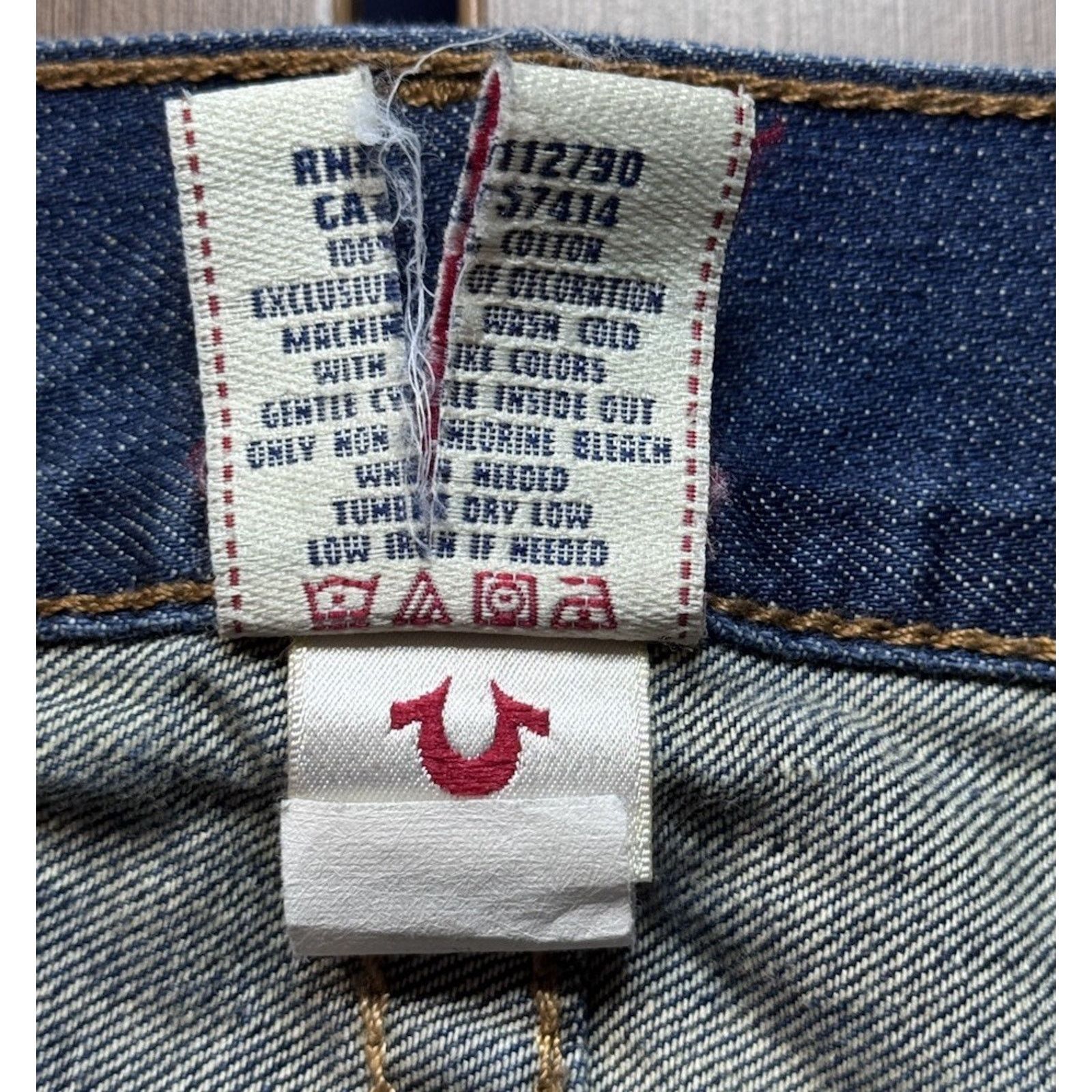 True Religion True Religion Mens Jeans 40x33 Stitch Denim USA Straight Fit Size US 40 / EU 56 - 5 Thumbnail