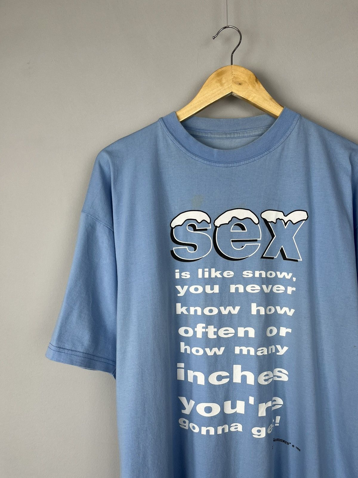 Hot Model Sex × Vintage Sex 18+ Funny Vintage 90s Retro Streetwear Tee Shirt Size US XL / EU 56 / 4 - 2 Thumbnail