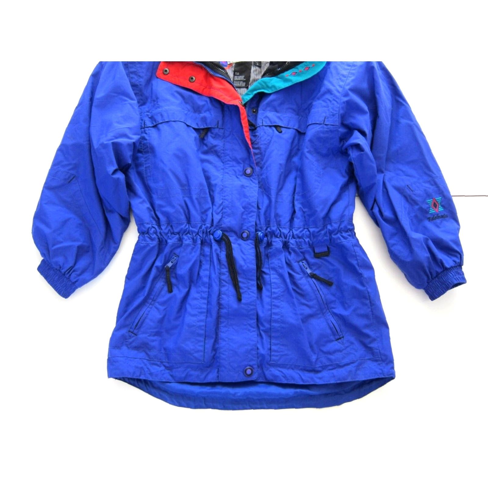 Vintage VINTAGE Edelweiss Wear Jacket Women S-M Nylon Purple Green Red Ski Zip 1990s Parka Waist Bust Measurements Mens Womens Girls Boys Size S / US 4 / IT 40 - 5 Thumbnail