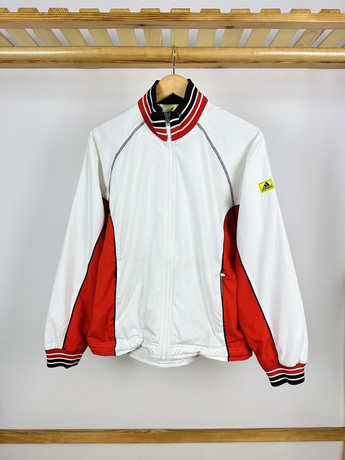 Pre-owned Adidas X Vintage Men's Adidas Equipment Zip Track Top Jacket In Red/white