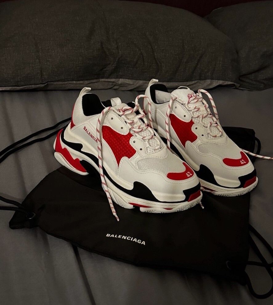 Balenciaga Balenciaga Triple Gray Red Women's Dad Shoes 36 Size US 5 / IT 35 - 1 Thumbnail