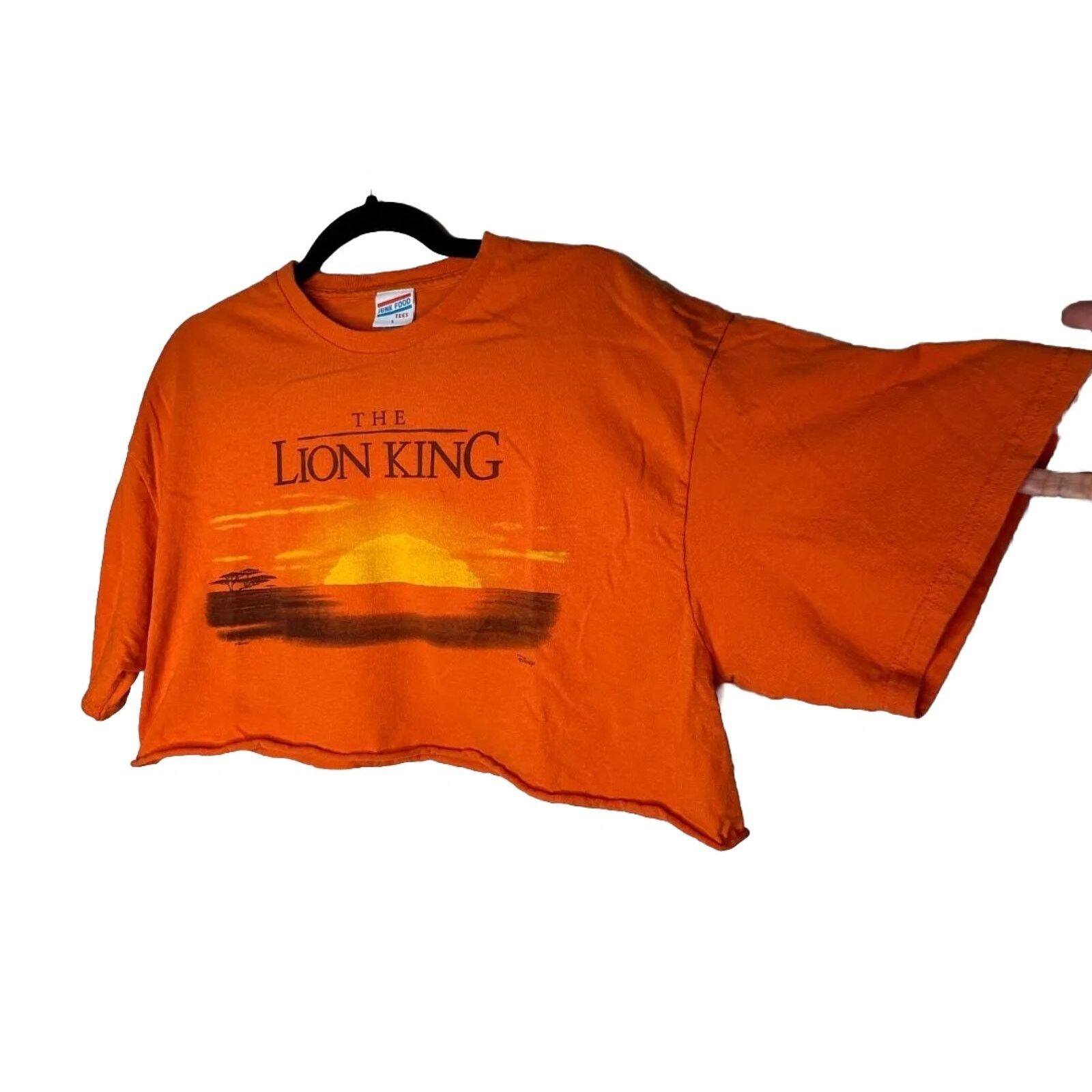 Other Junkfood Tees Orange Lion King Graphic Raw Hem Crop Tee Size US L / EU 52-54 / 3 - 1 Thumbnail