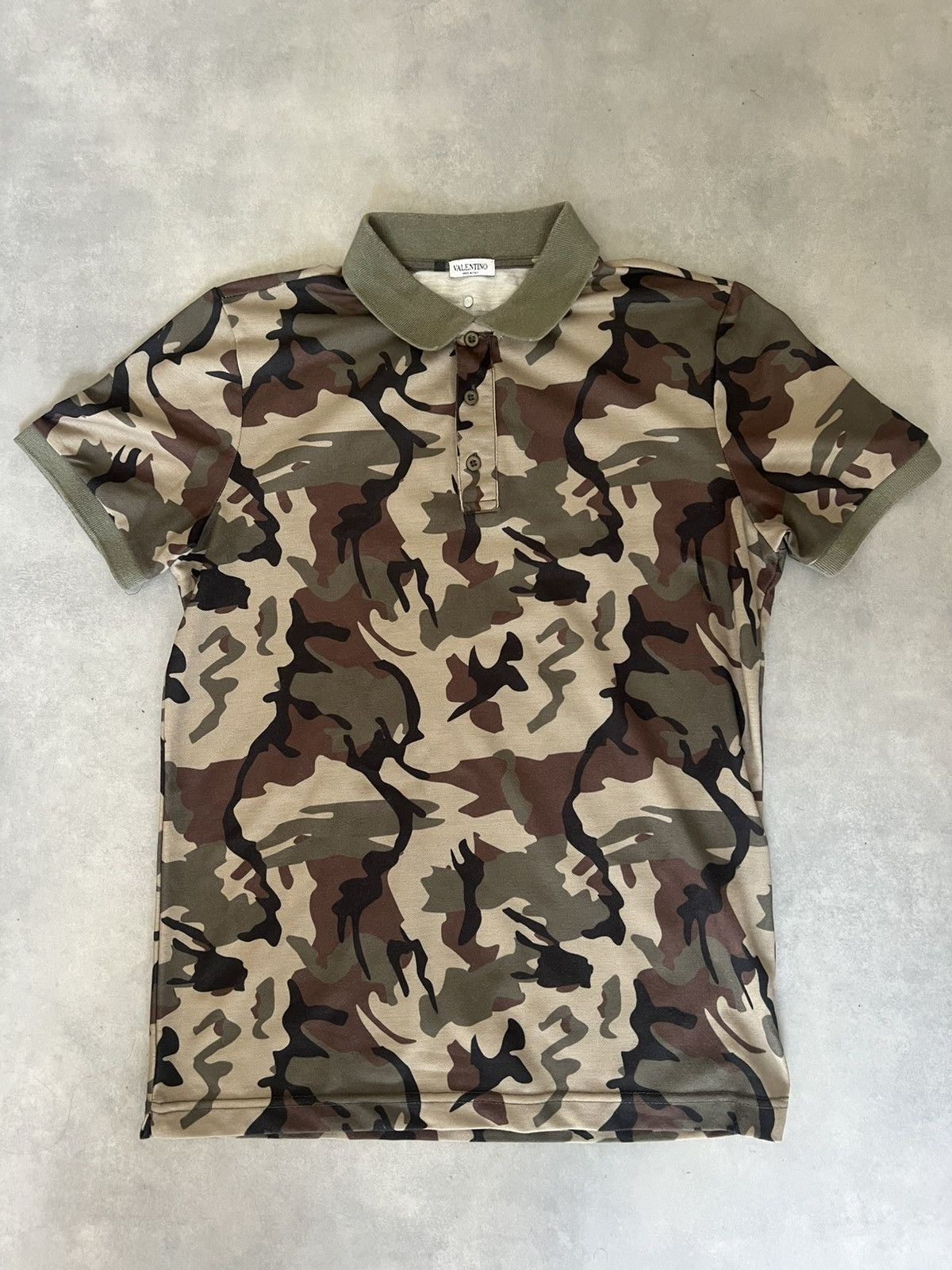 Valentino Valentino Camo Stud Polo Shirt Size US L / EU 52-54 / 3 - 1 Thumbnail