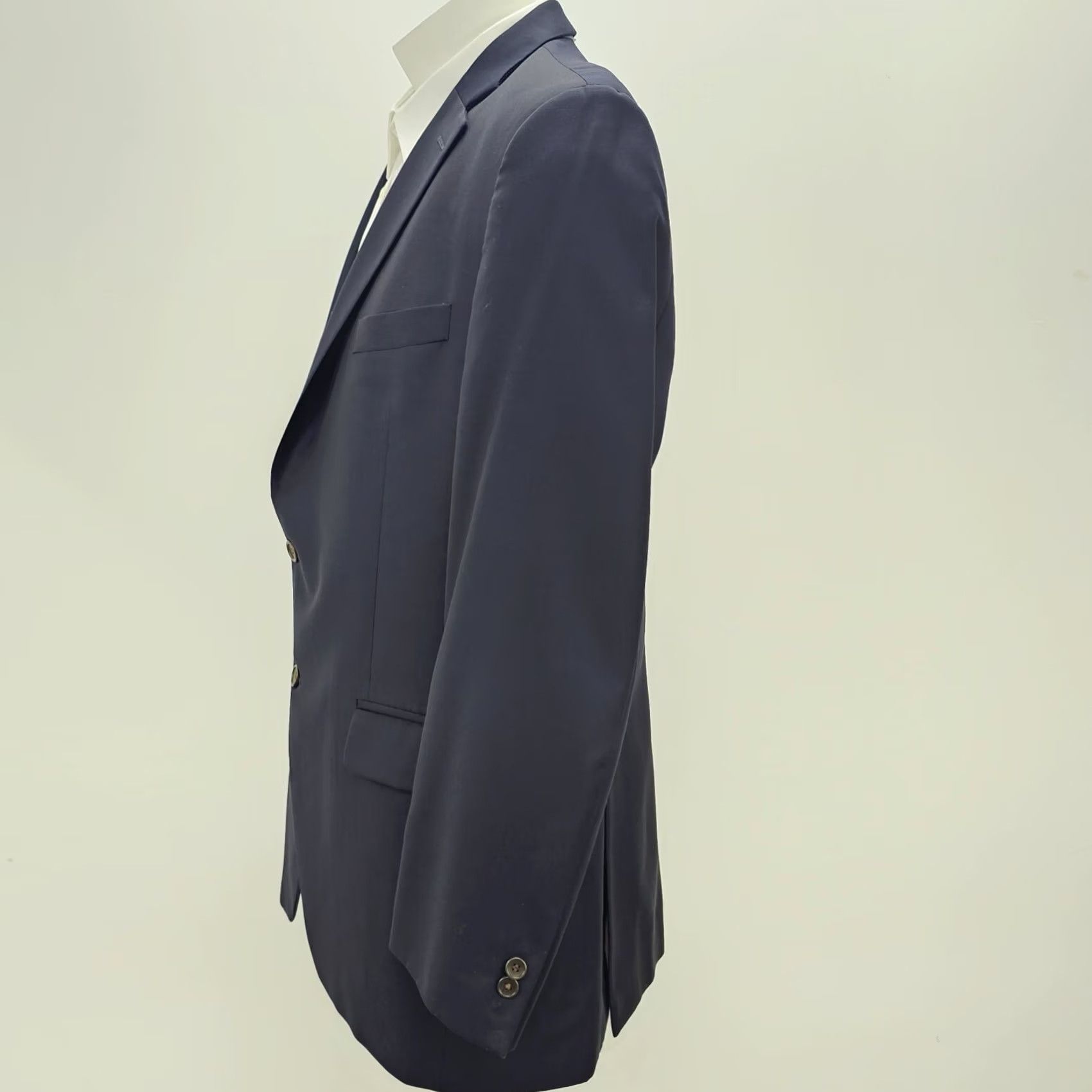 Peter Millar Peter Millar Blazer Mens 44T Blue Sport Coat Wool Casual Jacket Two-Button Notch Lapel Regular Fit Redefined for Preppy City Style Mens Size 44R - 7 Thumbnail