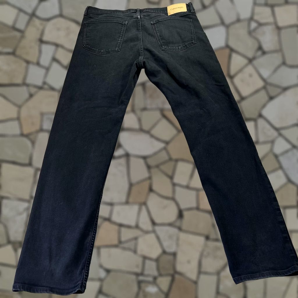 Calvin Klein Calvin Klein Jeans Slim Straight Fit Jeans Mens 38x34 Black Stretch Denim Dark Wash Pants Size US 38 / EU 54 - 1 Thumbnail