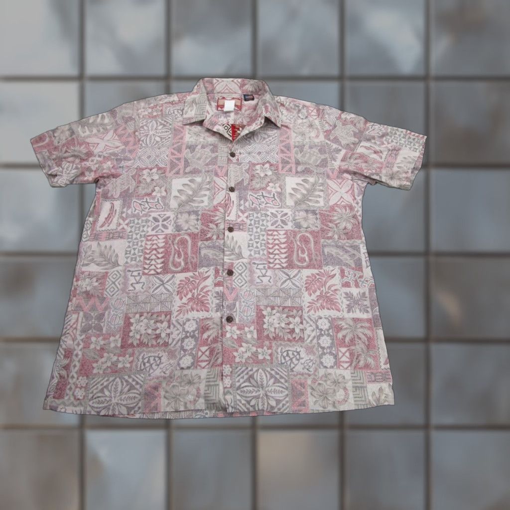 Vintage RJC Hawaiian Shirt Mens Large red Aloha Button Front 100% Cotton Made In USA Size US L / EU 52-54 / 3 - 1 Thumbnail