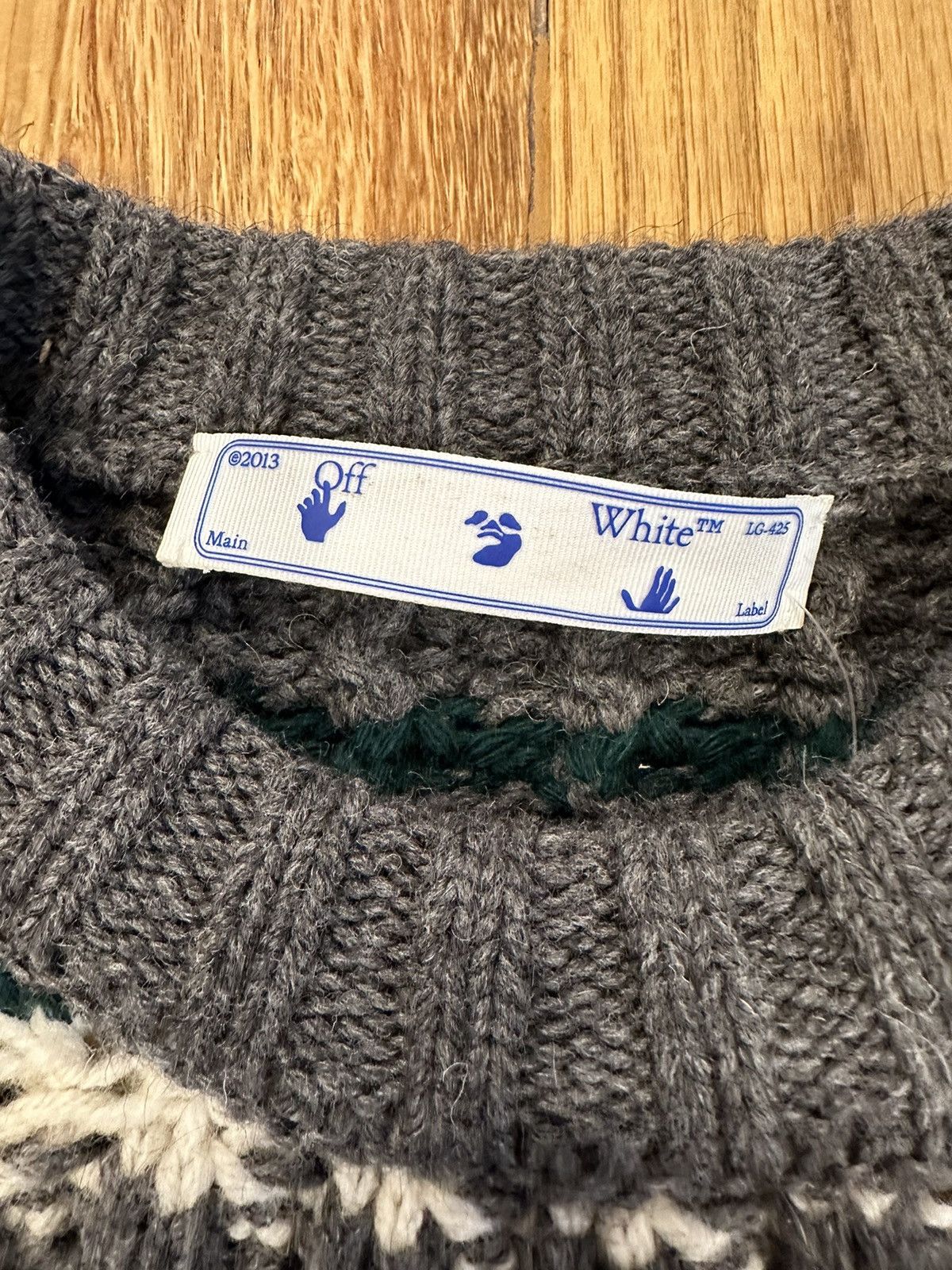 Off-White Off White OFF Embroidered Knit Sweater Size M Size US M / EU 48-50 / 2 - 4 Thumbnail