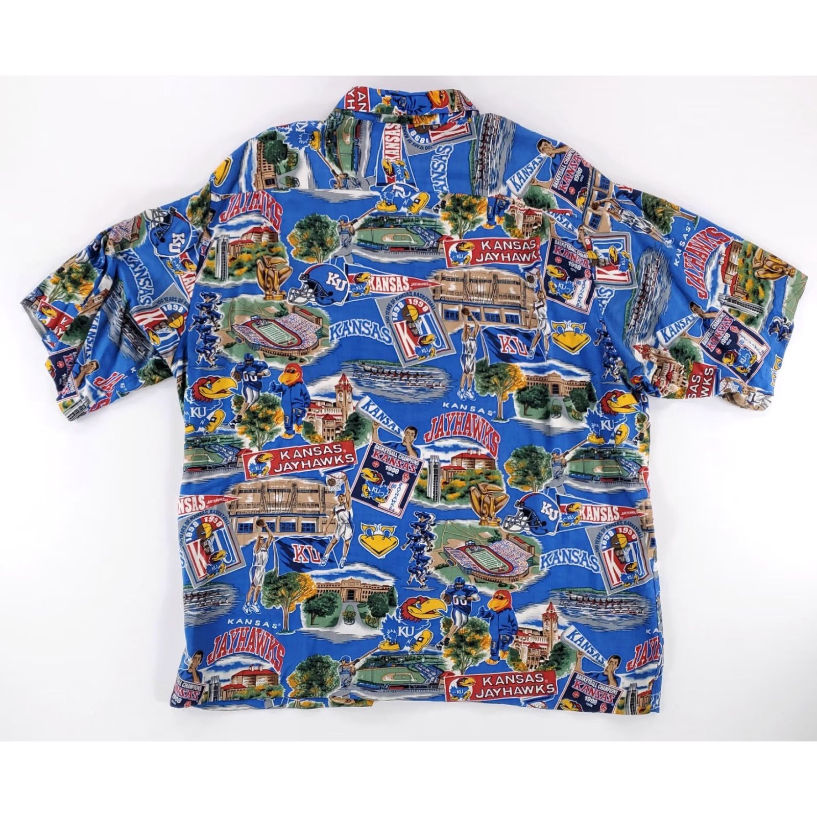 Reyn Spooner Reyn Spooner Hawaiian Shirt Mens XL Kansas Jayhawks Sports University Multicolor Short Sleeve Size US XL / EU 56 / 4 - 3 Thumbnail