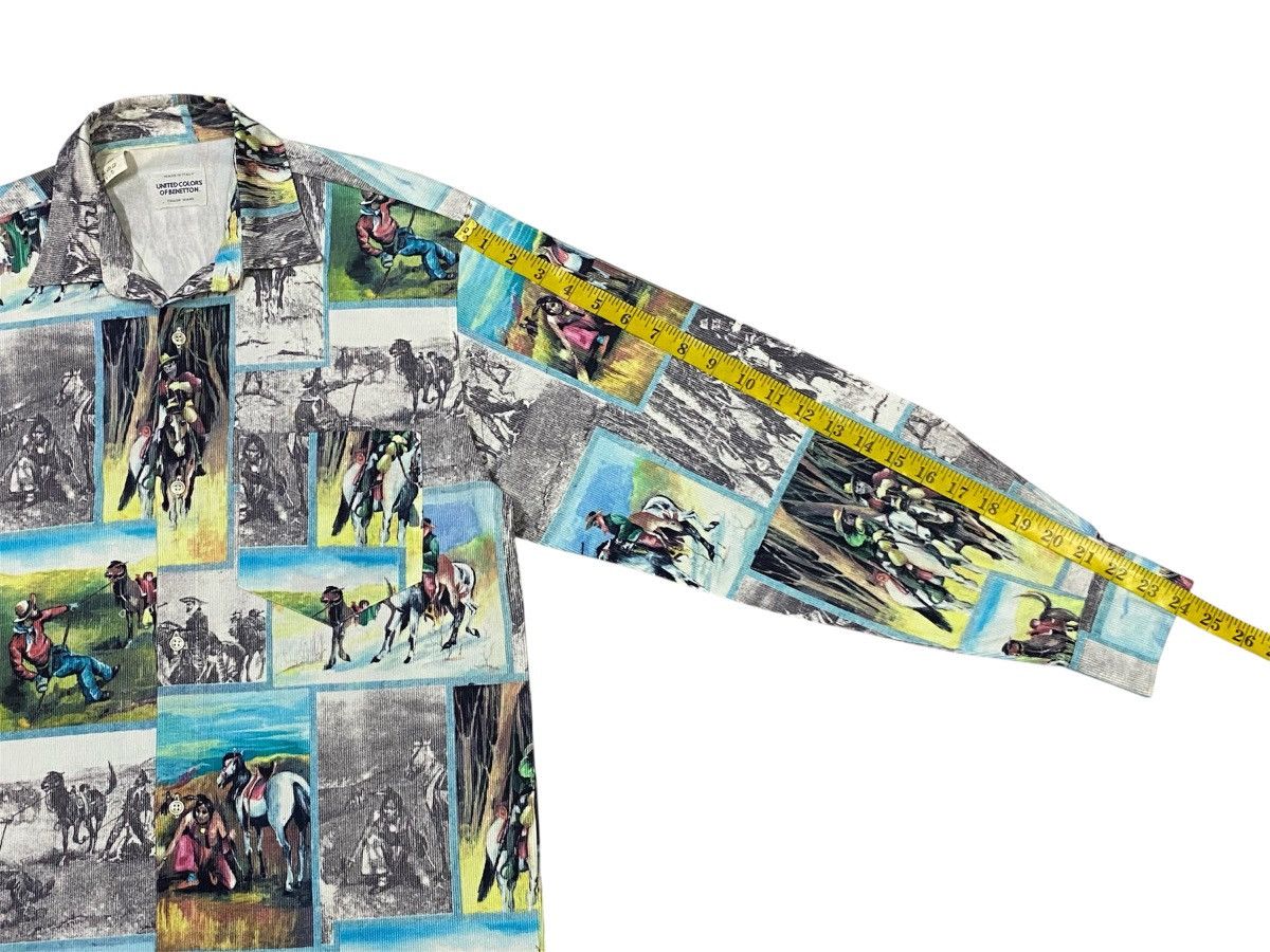 United Colors Of Benetton United Colors Of Benetton Cowboys Printed Shirt Button Ups Size US S / EU 44-46 / 1 - 14 Thumbnail