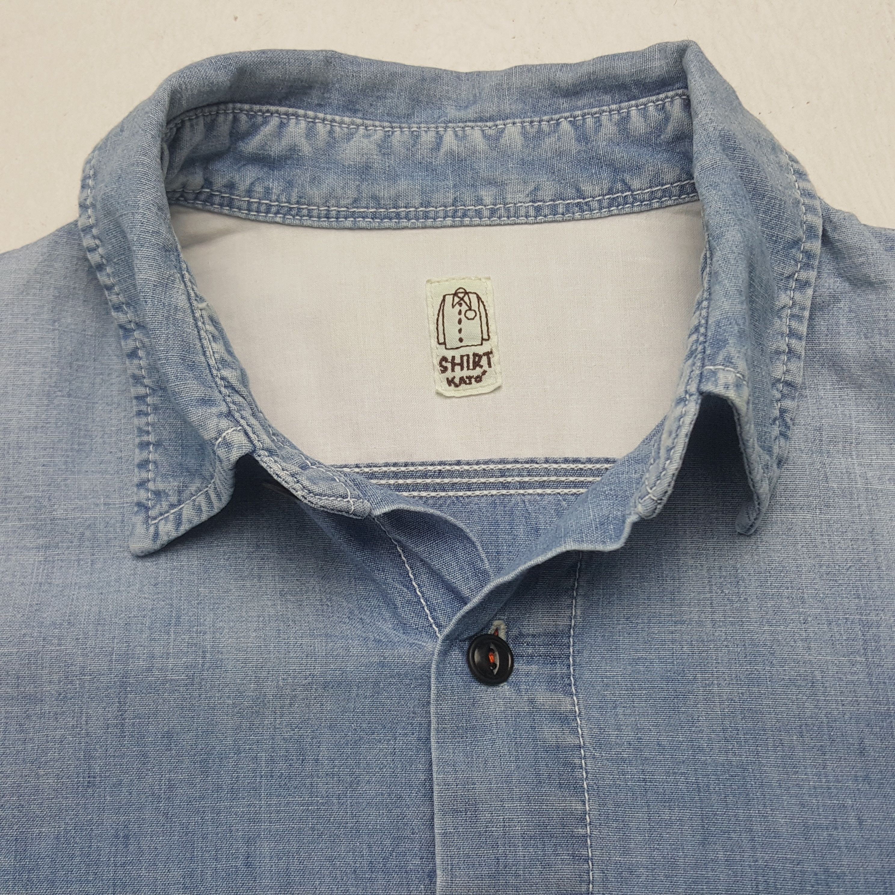 KATO Vintage Kato Japanese Brand Denim Shirt Button Up 31 Size US M / EU 48-50 / 2 - 4 Thumbnail