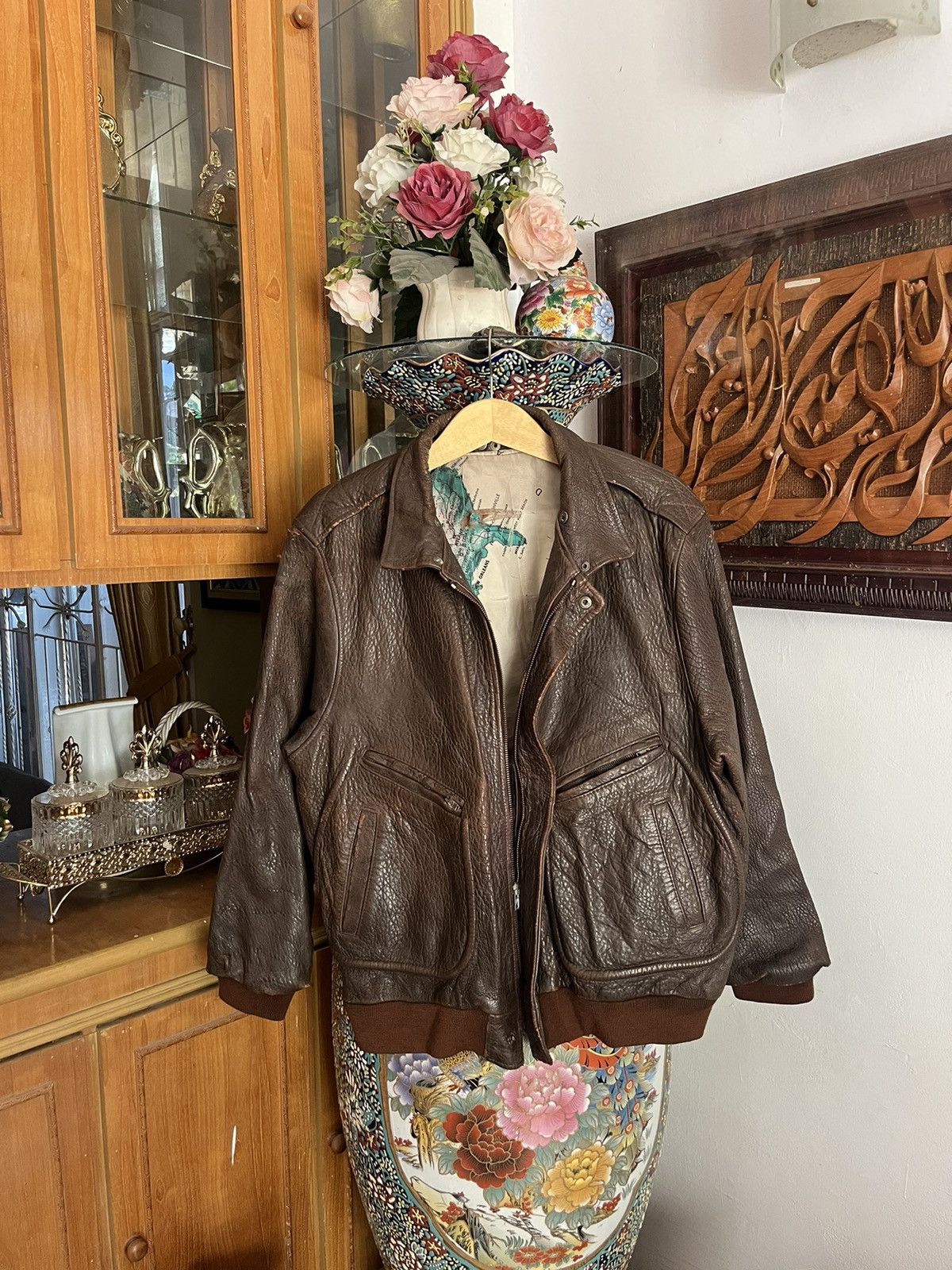 Designer Vintage AN 2000 Distressed Leather Jacket Size US L / EU 52-54 / 3 - 1 Thumbnail