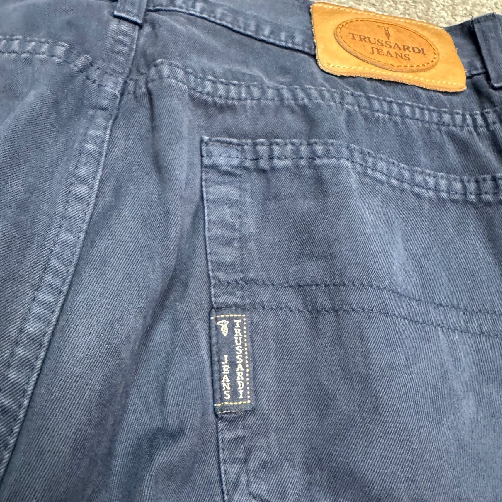 Trussardi Trussardi Jeans Cotton Chino Pants Mens 38x31 Navy Blue Straight Leg Flat Front Size US 38 / EU 54 - 6 Thumbnail