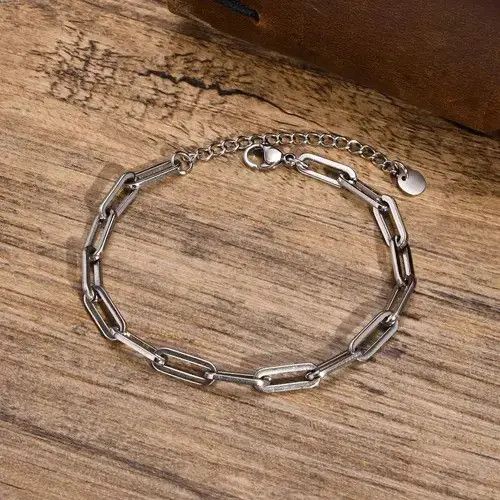 Complex Geometries 5mm Adjustable Paperclip Chain Bracelet Size ONE SIZE - 1 Thumbnail