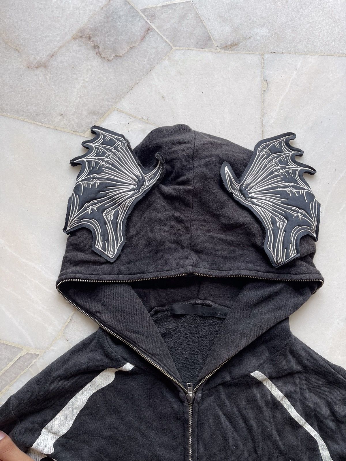If Six Was Nine 2000s Glad News Big Skull Head Print Hoodie A4 Size US L / EU 52-54 / 3 - 8 Thumbnail