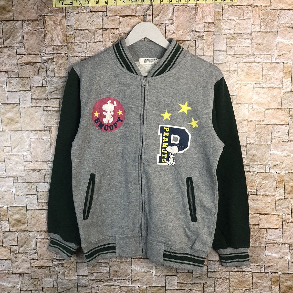 Peanuts Peanuts Snoppy Grey Bombers varsity Jacket #A166 Size US S / EU 44-46 / 1 - 1 Thumbnail