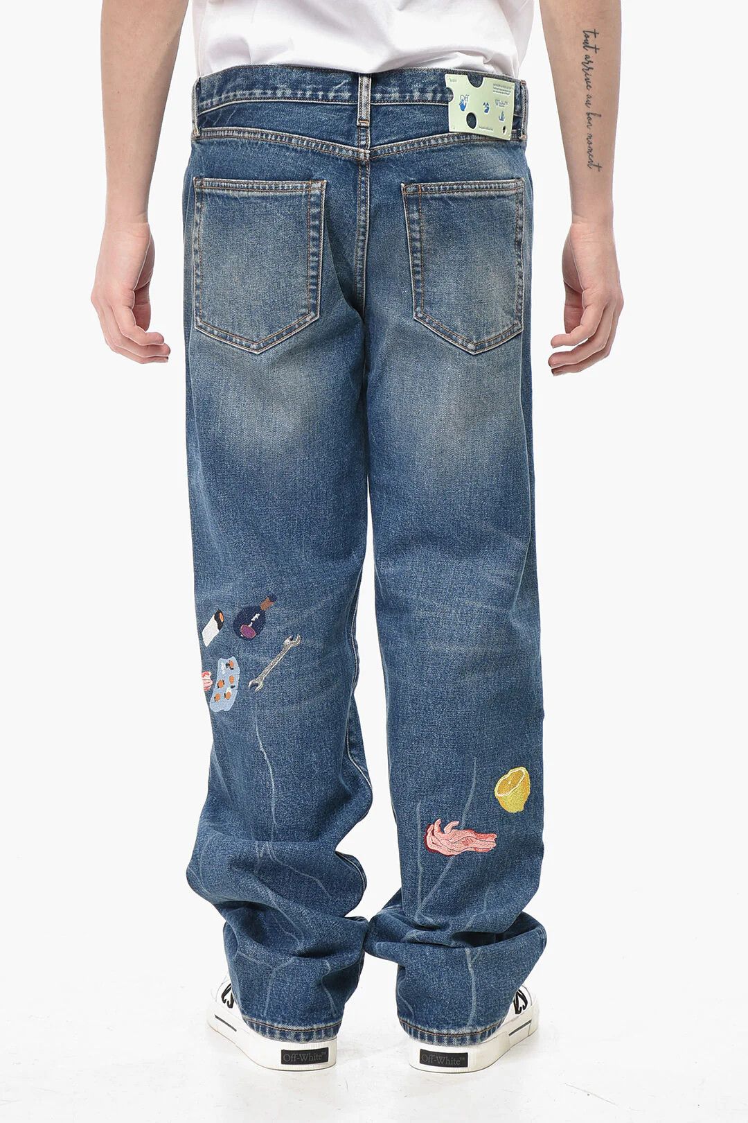 Off-White og1mm0526 Slim Fit Jeans in Blue Size US 31 - 2 Thumbnail