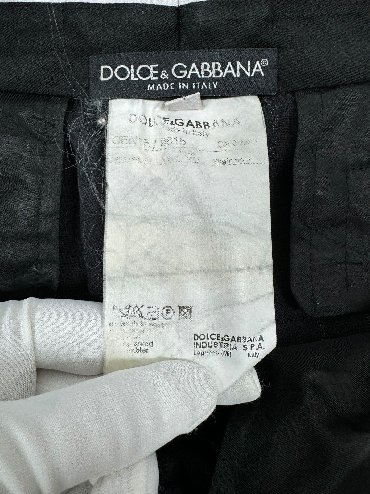 Dolce & Gabbana × Vintage Dolce & Gabbana Striped Dress Pants Virgin Wool Zips Decor Size 26" / US 2 / IT 38 - 14 Thumbnail