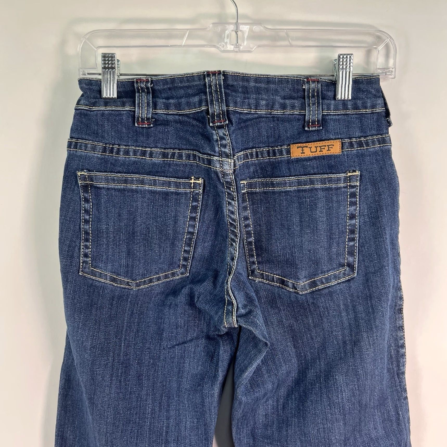 Vintage Cowgirl Tuff Jeans Women Women's Medium Wash Just Tuff 36 Tall W36 x L35 Bootcut Western Stretch 90s? Size 25" / US 0 / IT 36 - 6 Thumbnail