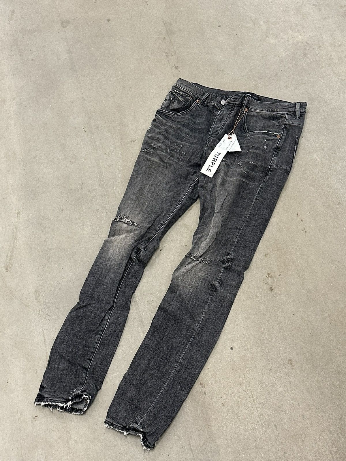 Purple Purple Brand Black One Year Jeans Size US 33 - 1 Thumbnail