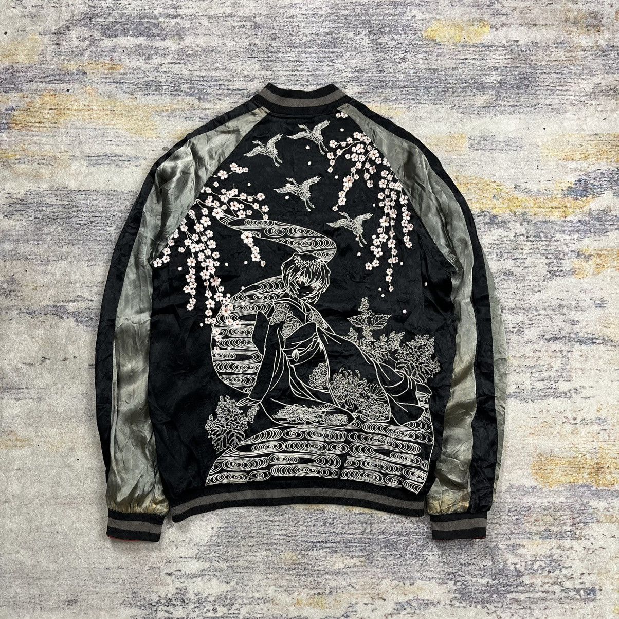 Anime Nishiki Evangelion reversible rayon souvenir sukajan jacket Size US L / EU 52-54 / 3 - 1 Thumbnail