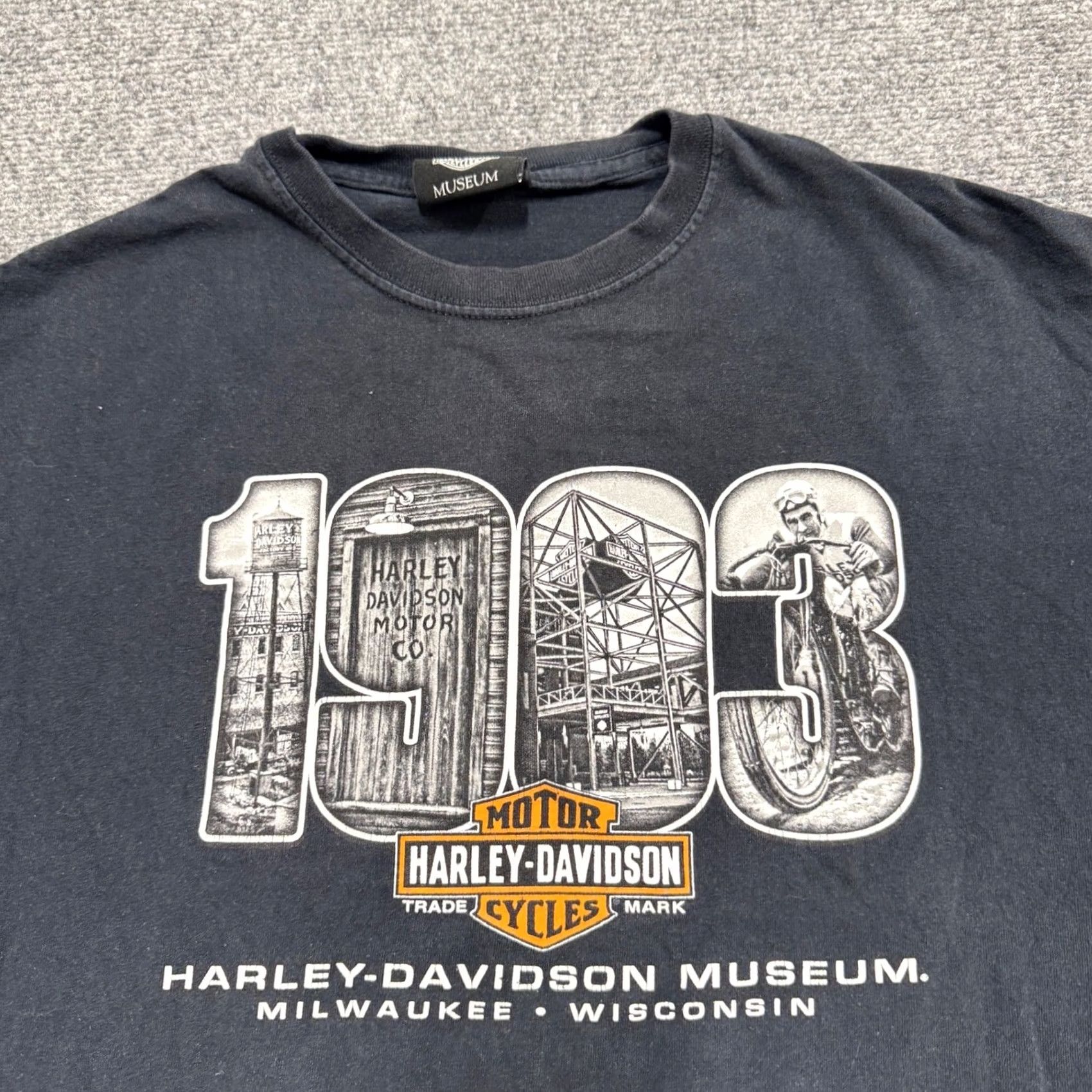 Harley Davidson Harley Davidson Museum T-Shirt Men Medium Milwaukee Wisconsin Stained Y2K Black Distressed Size US S / EU 44-46 / 1 - 7 Thumbnail