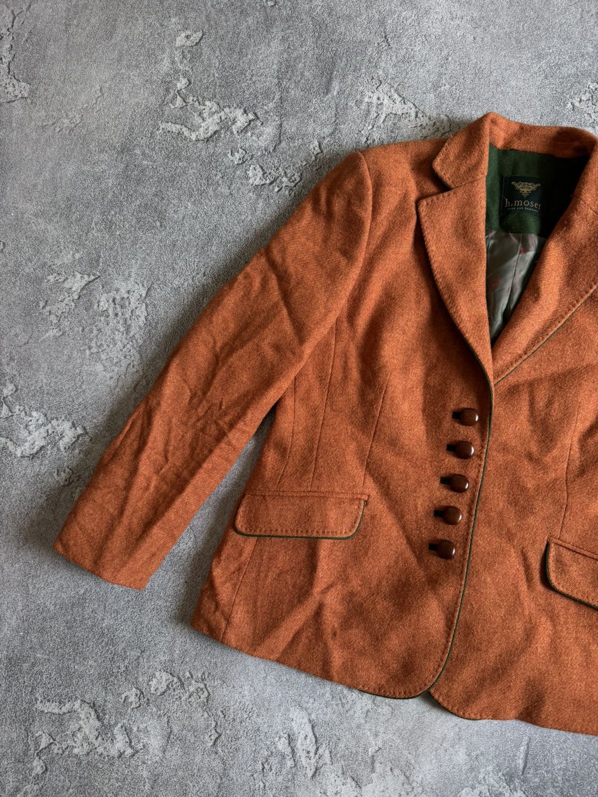 Designer H.moser salzburg 40size wool button up blazer jacket luxury Size S / US 4 / IT 40 - 8 Thumbnail