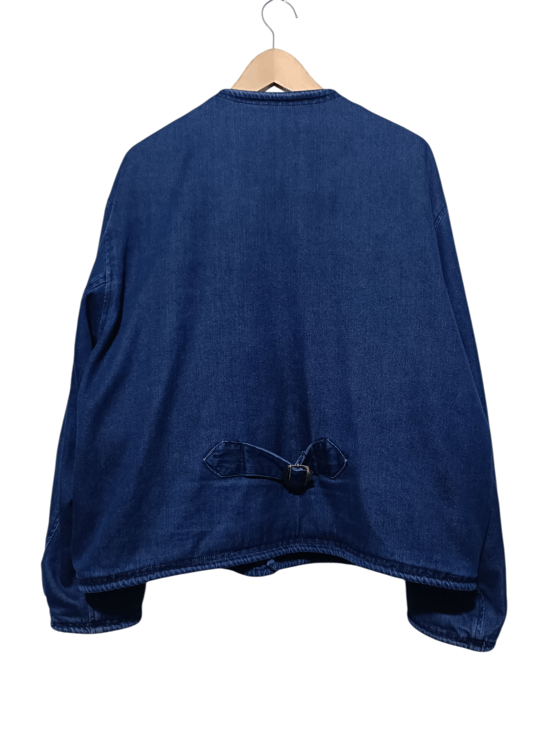 Vintage 80s Hakka Homme Indigo Cotton Denim Engineer Overjacket Size US L / EU 52-54 / 3 - 3 Thumbnail
