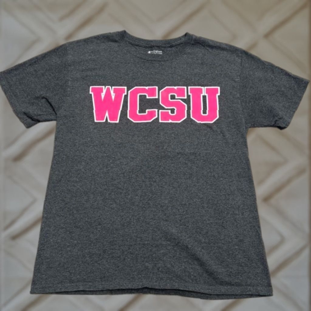 Champion Champion Graphic T-Shirt Adult Medium Gray College Casual Tee Mens Size M / US 6-8 / IT 42-44 - 1 Thumbnail