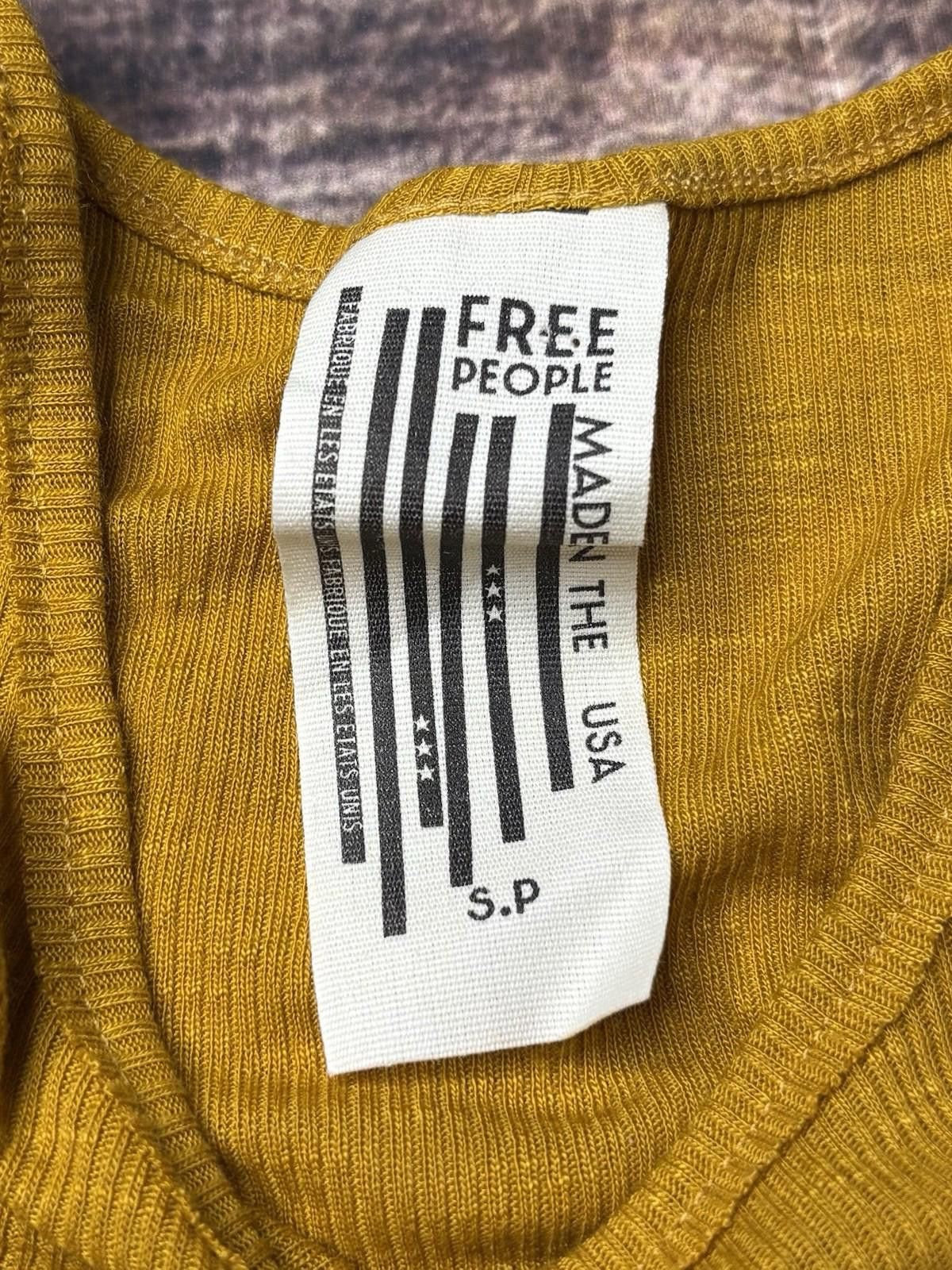 Free People Free People Tank Top Womens Small Petite Loose Fit Yellow Size S / US 4 / IT 40 - 10 Thumbnail