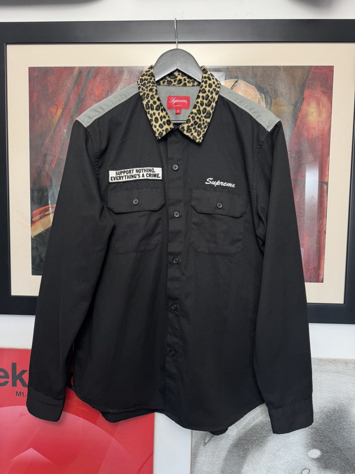 Supreme Supreme Bunnies S/S Work Shirt Black M | Grailed