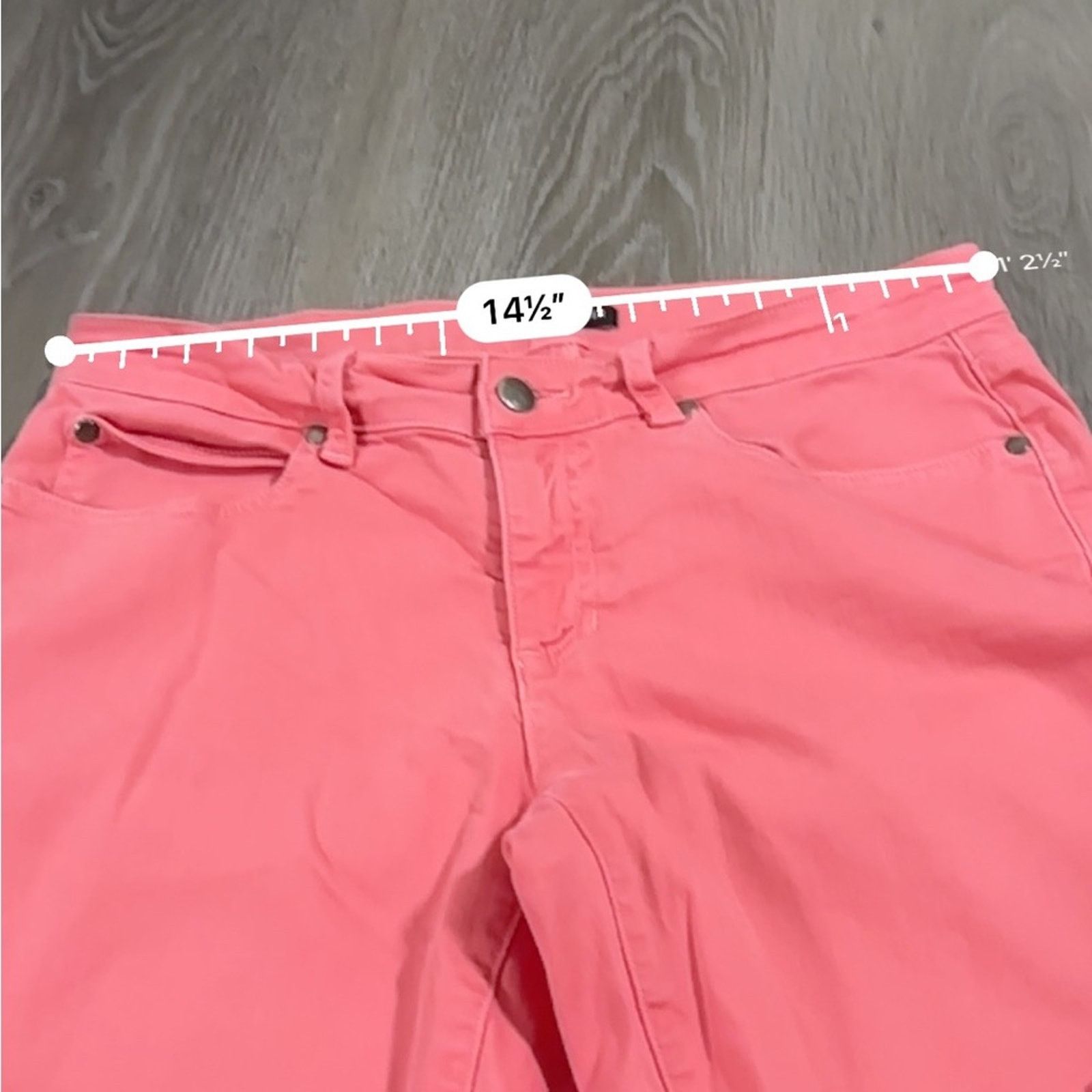 Eileen Fisher Eileen Fisher Barbiecore Pink Mid Rise Skinny Cropped Jeans Size 28" / US 6 / IT 42 - 8 Thumbnail