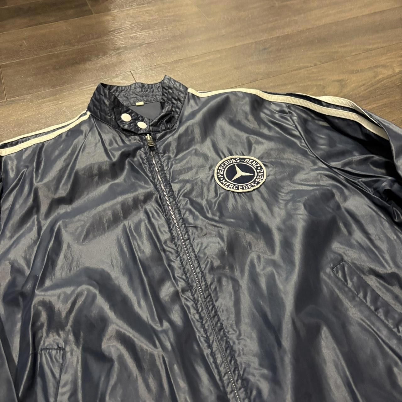 Designer Vintage Mercedes Benz windbreaker 80s 52 M/L Size US L / EU 52-54 / 3 - 3 Thumbnail