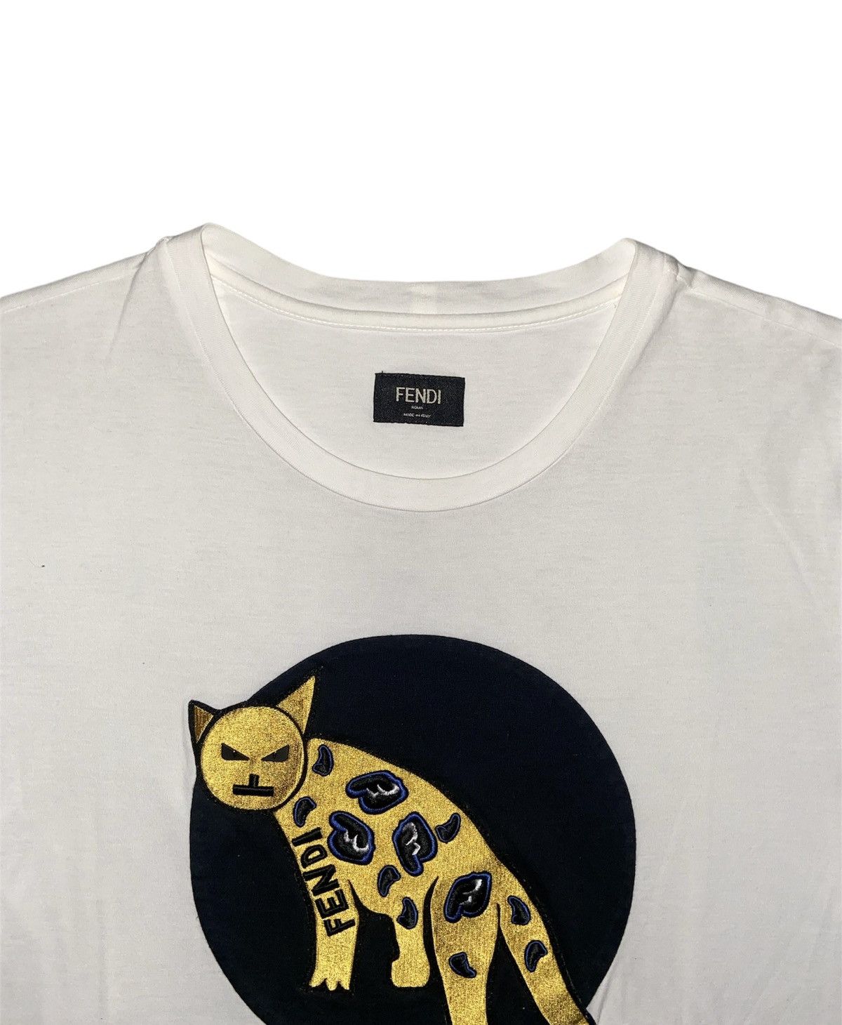 Fendi FENDI ROMA CAT WHITE TEE Size US M / EU 48-50 / 2 - 4 Thumbnail