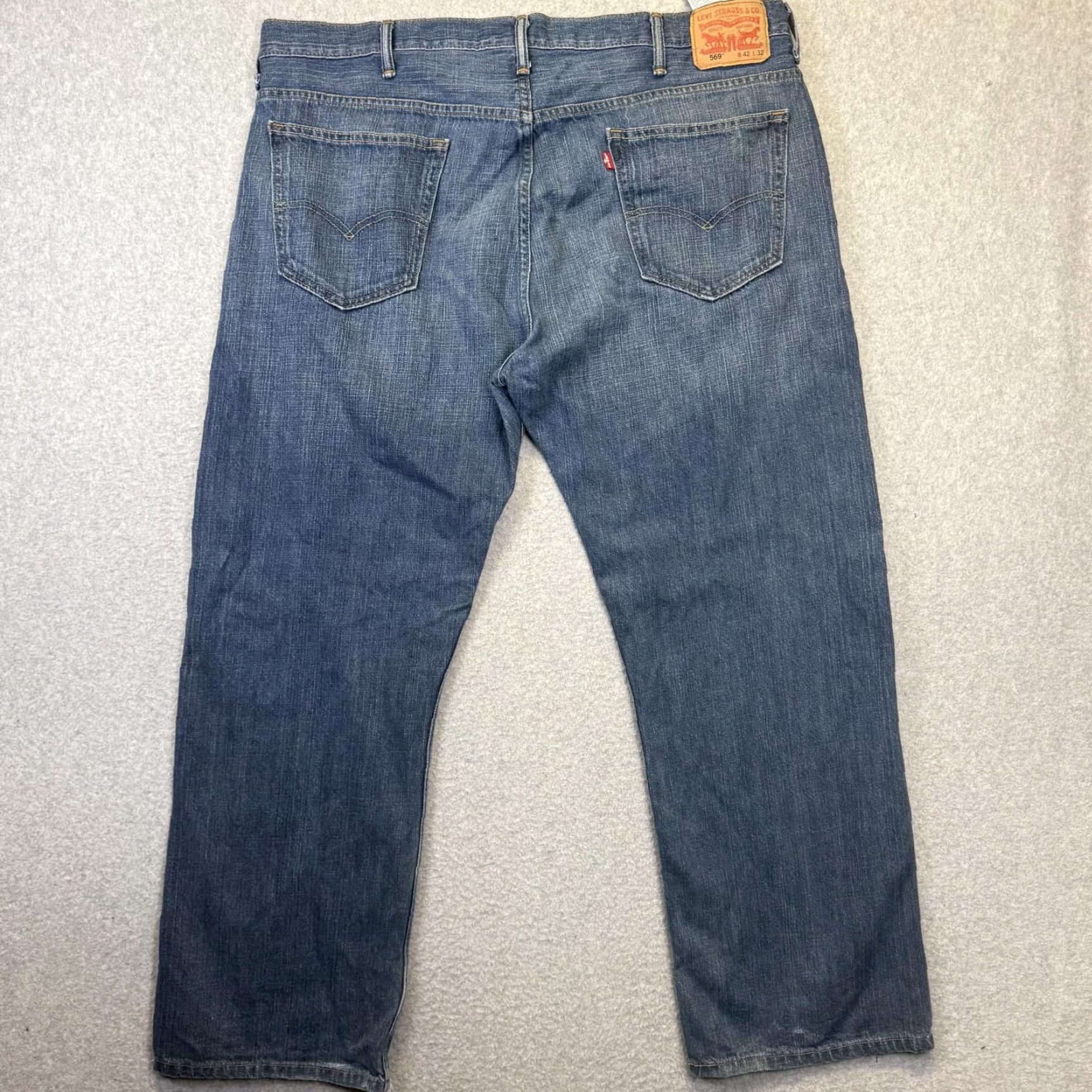 Levi's Levi's Jeans 42x32 569 Medium Wash Blue Baggy Relaxed Fit Jeans Men Size 28" / US 6 / IT 42 - 6 Thumbnail